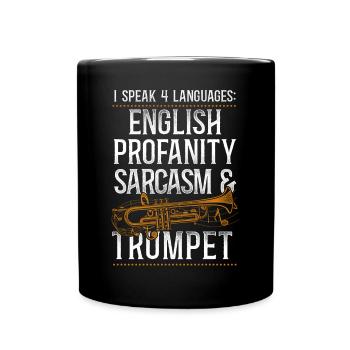 Trompettiste Vintage I Speak 4 - Mug uni - noir - Devant