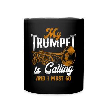 Trumpet Player Vintage My Trumpet - Tasse einfarbig - Schwarz - Vorne
