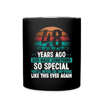 48 Anniversaire Dieu a fait quelque chose de spécial 48 ans - Mug uni - noir - Devant
