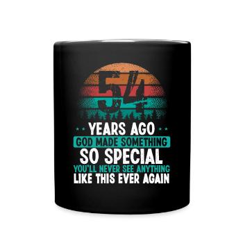 54 Anniversaire Dieu a fait quelque chose de spécial 54 ans - Mug uni - noir - Devant
