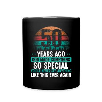 50 Anniversaire Dieu a fait quelque chose de spécial 50 ans - Mug uni - noir - Devant