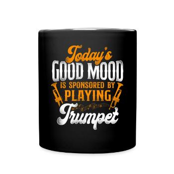 Trumpet Player Vintage Today's - Tasse einfarbig - Schwarz - Vorne
