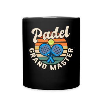 Cool Retro Crossing Rackets Padel Grand Master - Tasse einfarbig - Schwarz - Vorne