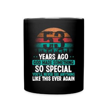 53 Anniversaire Dieu a fait quelque chose de spécial 53 ans - Mug uni - noir - Devant