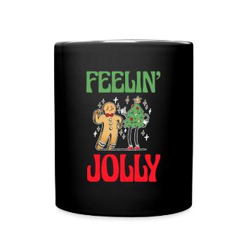 Feelin Jolly Shirt Gift Christmas - Full Colour Mug - black - Front