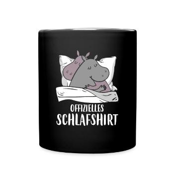 Chemise de couchage officielle Hippo Pyjamas - Mug uni - noir - Devant