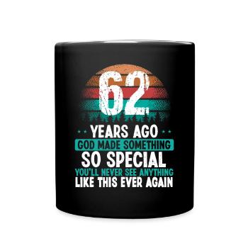 62 Anniversaire Dieu a fait quelque chose de spécial 62 ans - Mug uni - noir - Devant