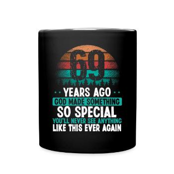 69 Birthday God made something special 69 Year Old - Full Colour Mug - black - Front