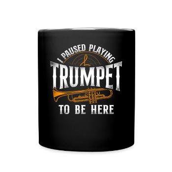 Trumpet Player Vintage I Paused - Tasse einfarbig - Schwarz - Vorne