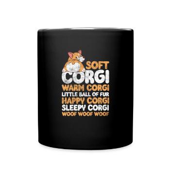 Welsh Corgi Dog Dog Dog Breed Gift - Full Colour Mug - black - Front