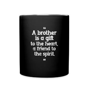 Bruder - Tasse einfarbig - Schwarz - Vorne