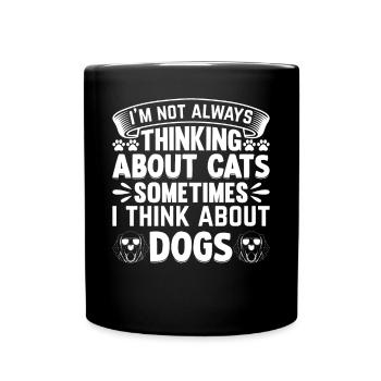 Cats and dog lovers Cat lovers dog neck - Full Colour Mug - black - Front