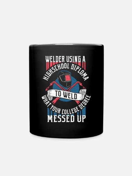 Schweißer Geschenk Schweißen - Tasse einfarbig - Schwarz