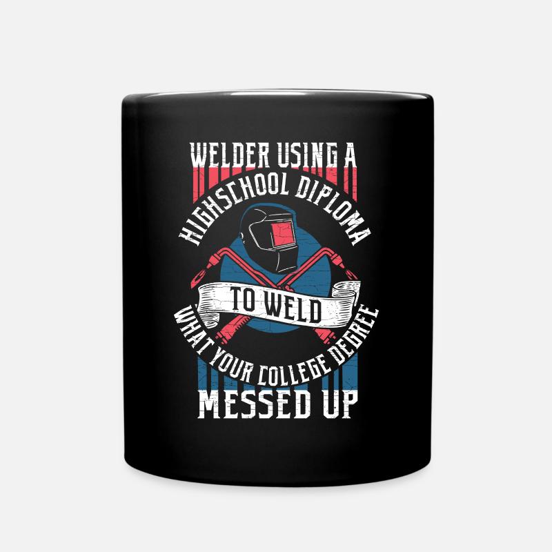 Schweißer Geschenk Schweißen - Tasse einfarbig - Schwarz
