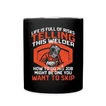Metallarbeiter Geschenk Schweißer Schweißen - Tasse einfarbig - Schwarz - Vorne