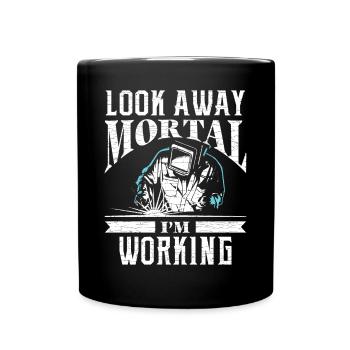 Schweißer Metallarbeiter Geschenk Schweißen - Tasse einfarbig - Schwarz - Vorne