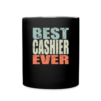 Meilleur cadeau de caissier de tous les temps - Mug uni - noir - Devant