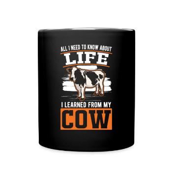 cow cattle breeder farmer cows - Full Colour Mug - black - Front