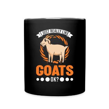 J’aime vraiment Goats Goat Host Goat - Mug uni - noir - Devant