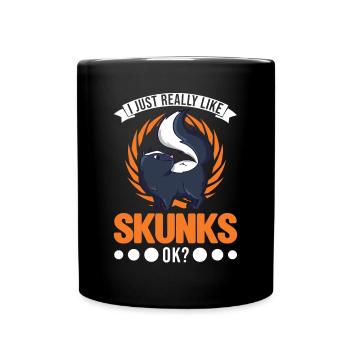 J’aime vraiment Skunks, ok Skunk - Mug uni - noir - Devant