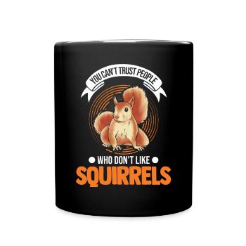 Cadeau Écureuil Gris Écureuil - Mug uni - noir - Devant