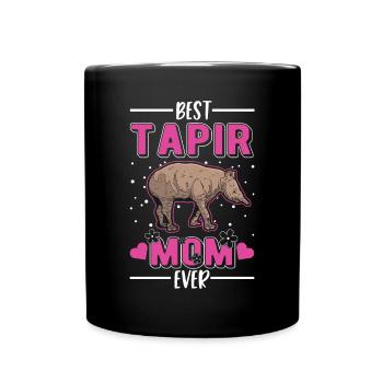 Best Tapir Mom Ever - Tasse einfarbig - Schwarz - Vorne