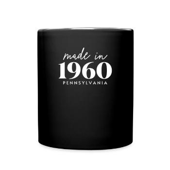 Made 1960 in Pennsylvania. Cute Birthday Party - Tasse einfarbig - Schwarz - Vorne