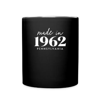 Made 1962 in Pennsylvania. Cute Birthday Party - Full Colour Mug - black - Front