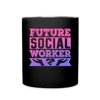School Social Work Month Hands - Full Colour Mug - black - Front