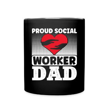 School Social Work Month Hands - Full Colour Mug - black - Front