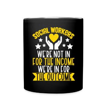 School Social Work Month Hands - Tasse einfarbig - Schwarz - Vorne