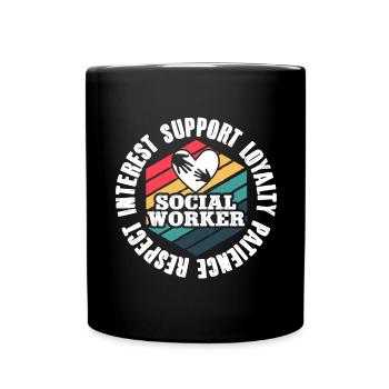 Mois du travail social scolaire Retro - Mug uni - noir - Devant