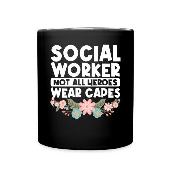 School Social Work Month Flowers - Tasse einfarbig - Schwarz - Vorne