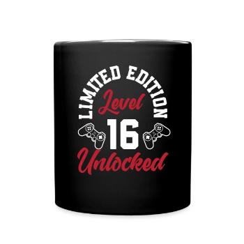 16. Geburtstag Jungen Gaming Gamer - Tasse einfarbig - Schwarz - Vorne