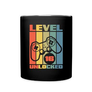 16. Geburtstag Jungen Gaming Gamer - Tasse einfarbig - Schwarz - Vorne