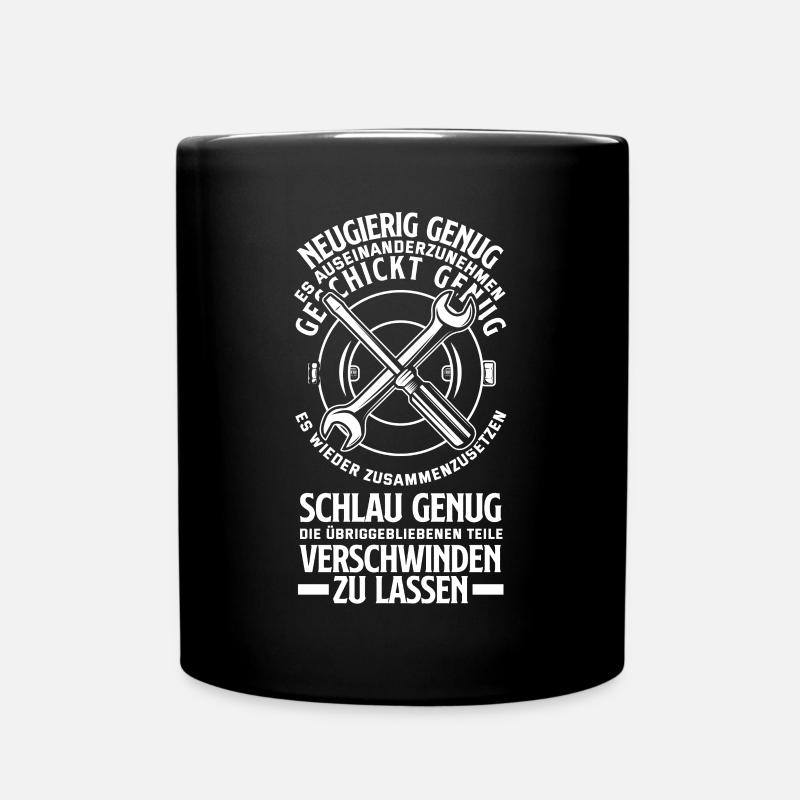 Lustiges Mechaniker Handwerker Geschenk - Tasse einfarbig - Schwarz