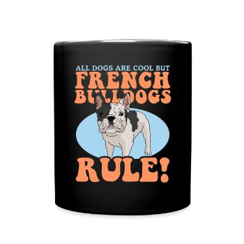 Français Cadeau Bulldog Français Bulldogs - Mug uni - noir - Devant