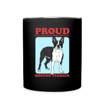 Boston Terrier Dad Hunde Hundebesitzer Geschenk - Tasse einfarbig - Schwarz - Vorne