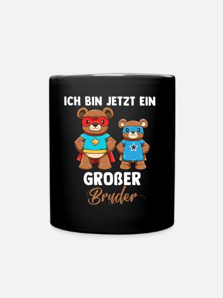 Niedliches Großer Bruder Geschenk - Großer Bruder - Tasse einfarbig - Schwarz