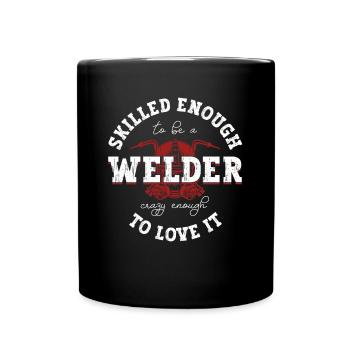 Schweißer Schweißen Handwerker Metallbauer - Tasse einfarbig - Schwarz - Vorne