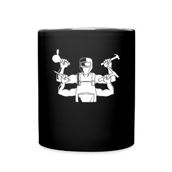 Schweißer Schweißen Handwerker Metallbauer - Tasse einfarbig - Schwarz - Vorne
