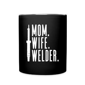 Schweißer Frau Schweißen Handwerker Metallbauer - Tasse einfarbig - Schwarz - Vorne