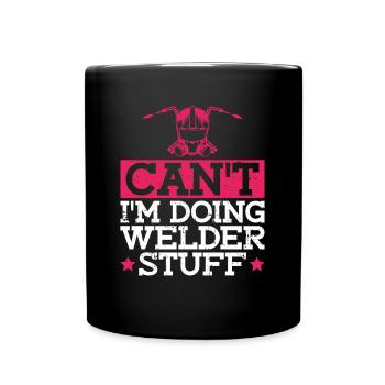 Schweißer Frau Schweißen Handwerker Metallbauer - Tasse einfarbig - Schwarz - Vorne