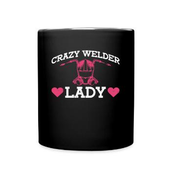 Schweißer Frau Schweißen Handwerker Metallbauer - Tasse einfarbig - Schwarz - Vorne