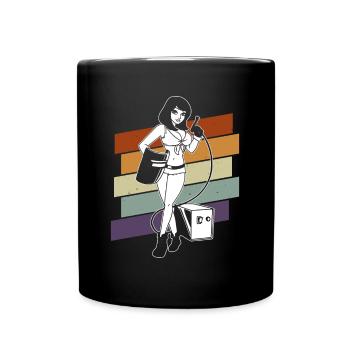 Schweißer Frau Schweißen Handwerker Metallbauer - Tasse einfarbig - Schwarz - Vorne