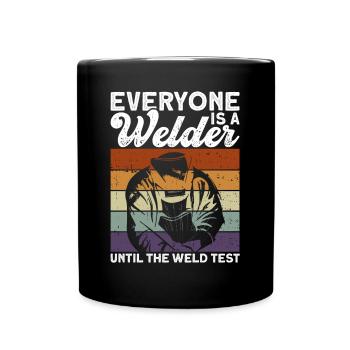 Schweißer Schweißen Handwerker Metallbauer - Tasse einfarbig - Schwarz - Vorne