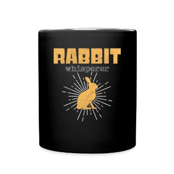 Rabbit Whisperer - Full Colour Mug - black - Front