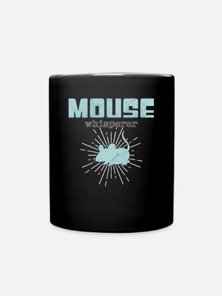 Maus Flüsterer - Tasse einfarbig - Schwarz