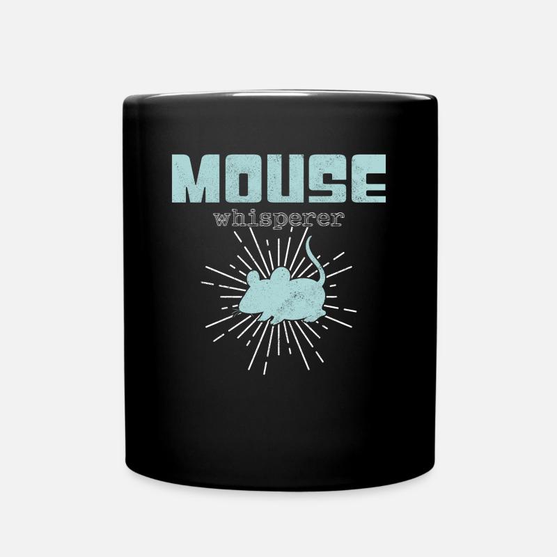 Maus Flüsterer - Tasse einfarbig - Schwarz