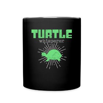 Chuchoteur de tortue - Mug uni - noir - Devant